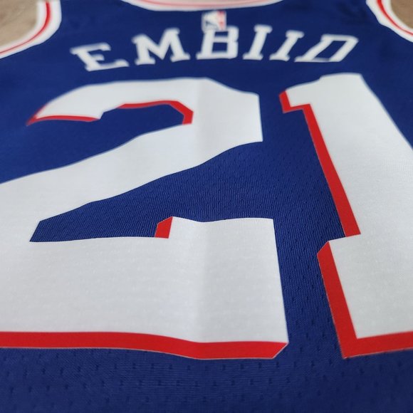 Philadelphia 76ers Joel Embiid Nike Swingman Jersey Men's Size Medium - Picture 6 of 11